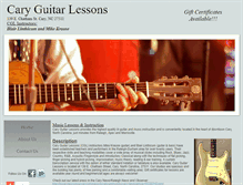 Tablet Screenshot of caryguitarlessons.com